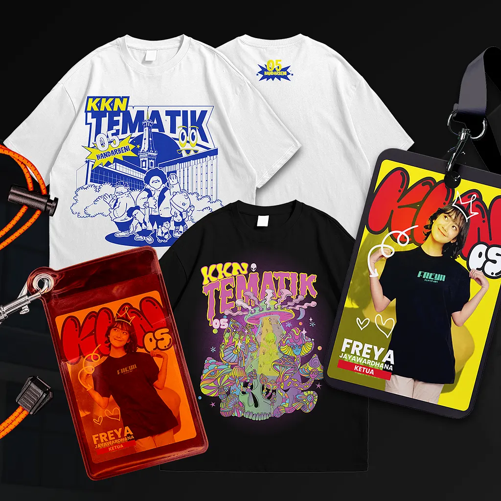 Konsep desain grafis kaos KKN Tematik